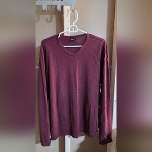 BOSS Maroon Long Sleeve Shirt